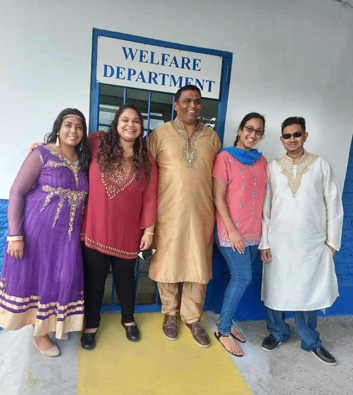 Photo of a group of people in front of the association's welfare department